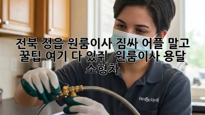 전북 정읍 원룸이사? 짐싸 어플 말고 꿀팁 여기 다 있쥐! 🍯 #원룸이사 #용달 #소형차